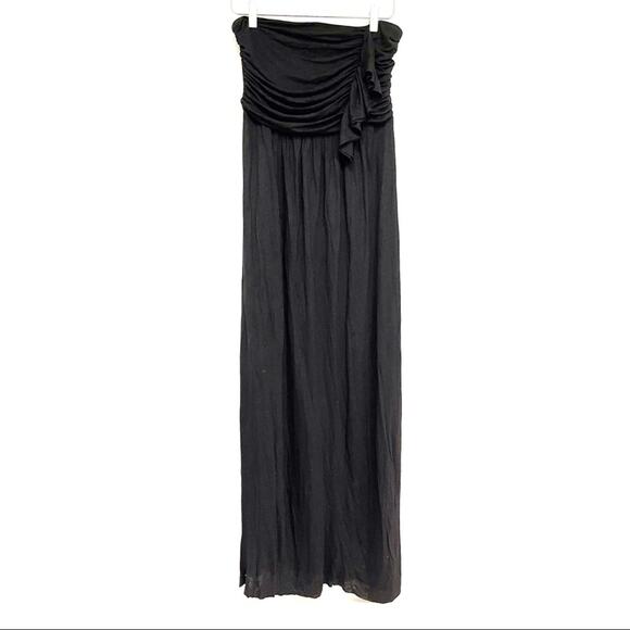 ARYN K Dress Size Medium Maxi Drape Strapless Black Casual Drapey Zipper Back - Picture 1 of 8